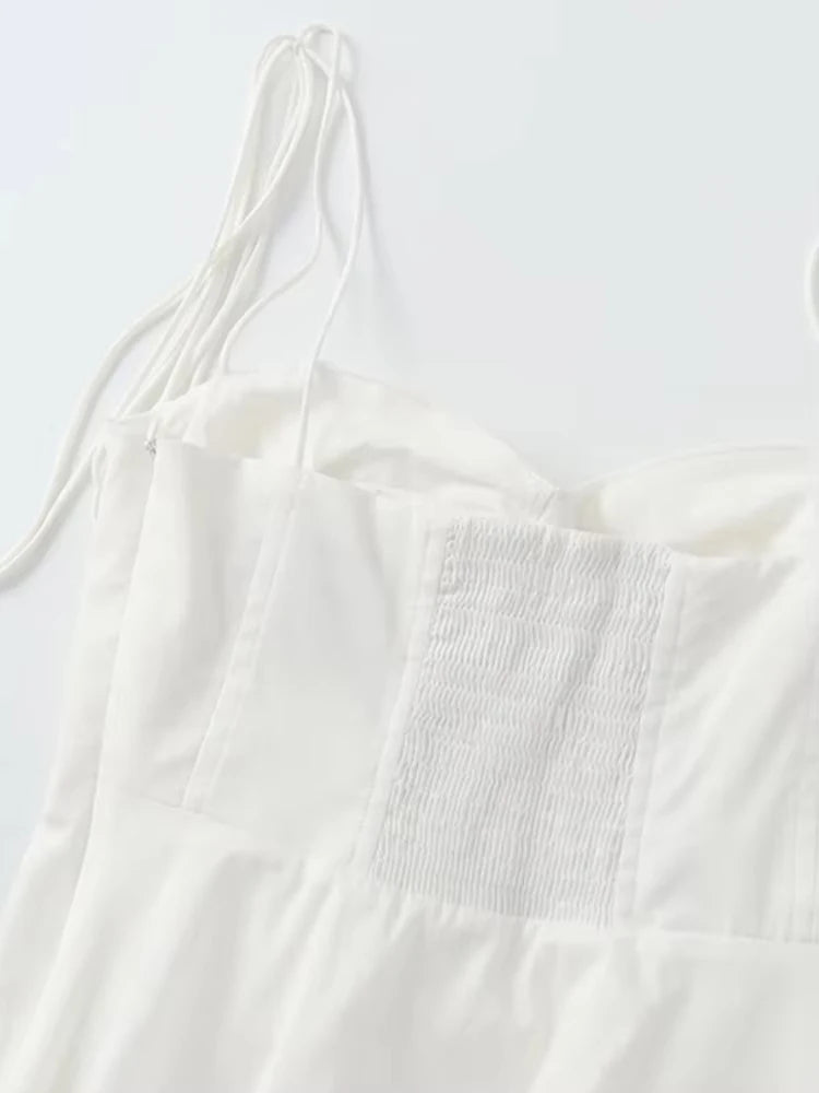 TRZA-Asymmetric Bustier Tops for Women, Sweetheart Neck, Tied Thin Straps, Side Zipper, Female Camis, Sexy Fashion