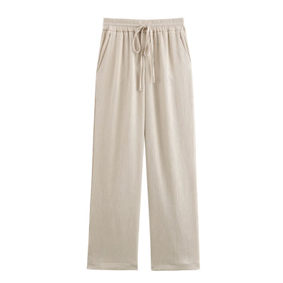 Herfst Nieuwe Dameskleding Europese En Amerikaanse Stijl Modieuze Gerimpelde Colbert Casual Broek Set