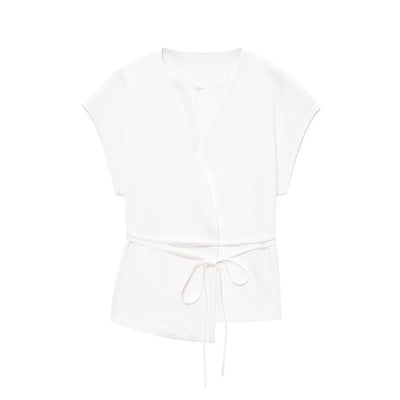 TFMLN Fashion Women's Trouser Suits Sleeveless V-Neck Top With Belt Straight Pants Sets 2025 Spring Summer Commuter 2 Piece Set