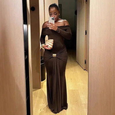 Effen Dress Elegant Off-Shoulder
