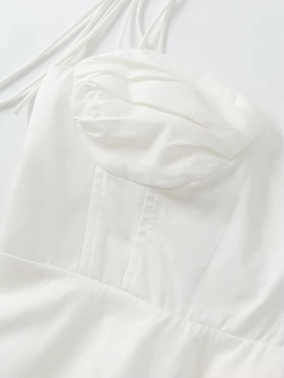 TRZA-Asymmetric Bustier Tops for Women, Sweetheart Neck, Tied Thin Straps, Side Zipper, Female Camis, Sexy Fashion