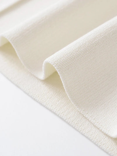 2024 European and American style autumn new women's fashion simple style casual plain needle short sleeve V neck knitted top