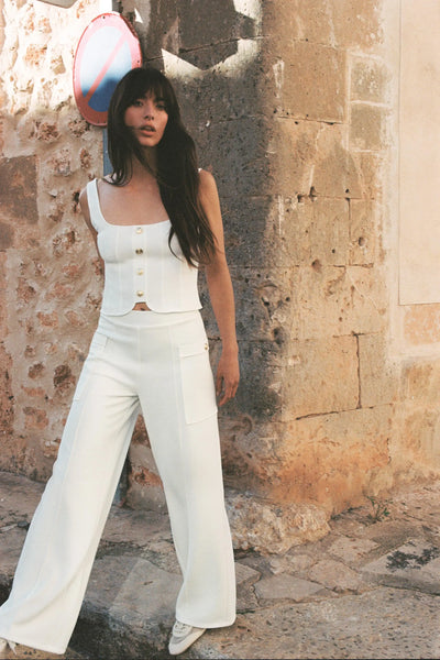 TRAF 2025 Women Fashion Short Skirt Hem Elastic Vest Top Casual Slim Sleeveless O Neck Halter Camis