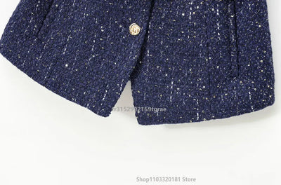 Women's Tweed Waistcoat with Belt, O Neck, Sleeveless, Front Button, Female Outerwear, Chic Tops, Fashion