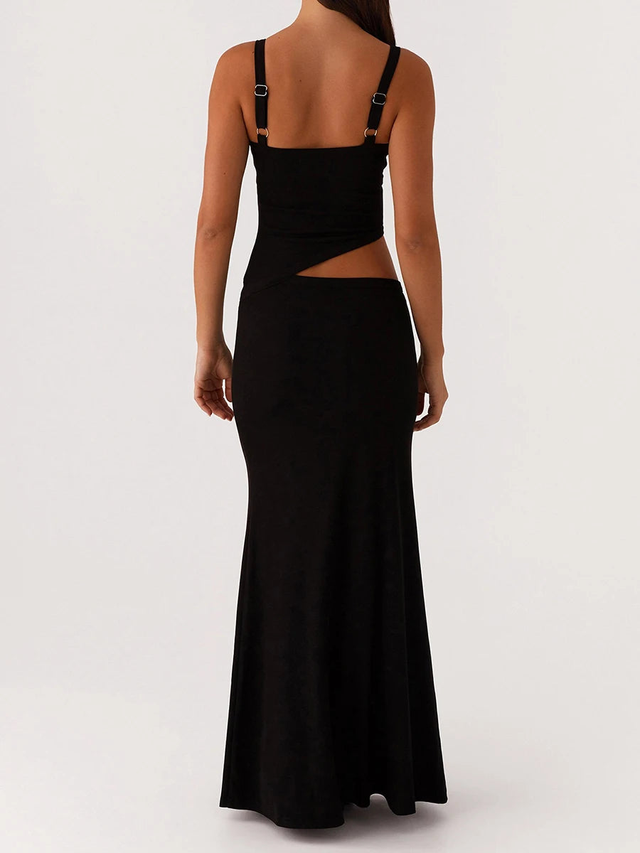 Vrouwen onderjurk zomer elegante mouwloze v-hals backless uitgehold bodycon lange jurken maxi voor party cocktail prom club